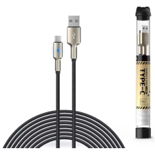 Devia USB - USB Type-C adat- és töltőkábel 1 m-es vezetékkel - Devia Tube Mars  Series Cable With Type-C - 5V/2,1A - black (ST366215) mobiltelefon kellék