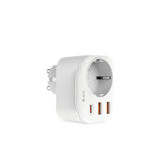 Devia WW09-F-PD Smart 4in1 Hálózati Töltő Adapter- Fehér mobiltelefon kellék