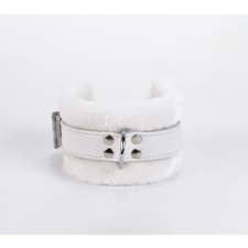 Devil Sticks Handcuff Design Made in Calf Softy Leather White bilincs, kötöző