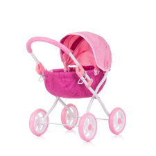 Devron Chipolino Daisy játék babakocsi - Pink linen játék babakocsi