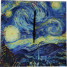 Diamant Üveg falióra szögletes 30x30cm, Van Gogh: Csillagos éj falióra