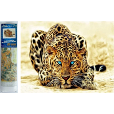 Diamantfestő készlet leselkedő leopárd 30x40 cm kreatív és készségfejlesztő