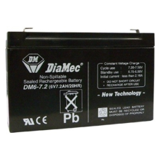 DIAMEC DM6-7.2 akkumulátor biztonságtechnikai rendszerekhez és elektromos játékokhoz biztonságtechnikai eszköz