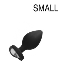  Diamond Heart Butt Plug - normál - fekete anál