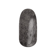 Diamond Nails Gél Lakk - DN116 - Króm csillám, fekete hexagonokkal - Zselé lakk lakk zselé