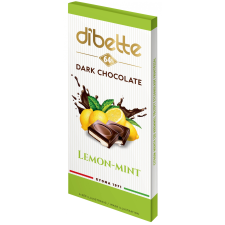 Dibette citrom-menta ízű krémmel töltött étcsokoládé fruktózzal 80 g csokoládé és édesség