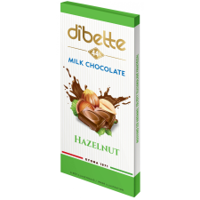 Dibette Dibette mogyoró ízű krémmel töltött tejcsokoládé fruktózzal 80 g reform élelmiszer