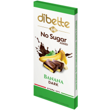 Dibette Nas banán ízű krémmel töltött étcsokoládé édesítőszerekkel 80g csokoládé és édesség