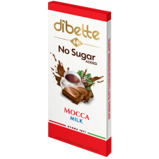 Dibette Nas kávékrém ízű krémmel töltött étcsokoládé édesítőszerekkel 80g diabetikus termék