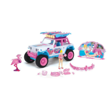 Dickie Flamingo Jeep állószörf játékszett babával autópálya és játékautó