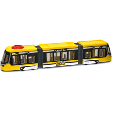 Dickie Toys City - Sárga villamos nyitható ajtókkal 42cm autópálya és játékautó