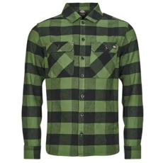 DICKIES Hosszú ujjú ingek NEW SACRAMENTO SHIRT PINE GREEN Keki EU S