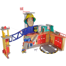 DICKIETOYS Sam a tűzoltó XXL tűzoltóállomás szett hang és fényhatásokkal játékfigura