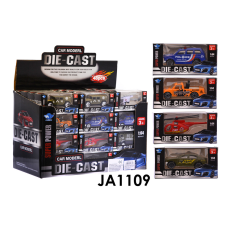 Die Cast Fém kisautók 1:64 11,5 x 6 cm autópálya és játékautó