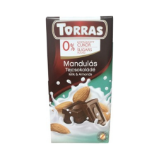 Diet Torras táblás mandulás tejcsokoládé hozzáadott cukor nélkül - 75 g csokoládé és édesség