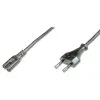 Digitus 230V Piskóta Tápkábel Fekete 1.8m AK-440104-018-S