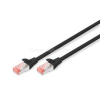 Digitus CAT6 S-FTP LSZH 0,5m fekete patch kábel (DK-1644-005/BL)