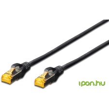 Digitus CAT6A S-FTP Patch Cable 0,5m Black kábel és adapter