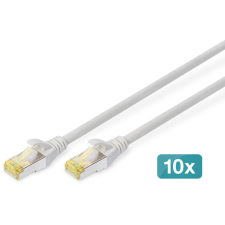 Digitus CAT 6A S/FTP Patchkabel, 10 Stück, 1m, grau (DK-1644-A-010-10) kábel és adapter
