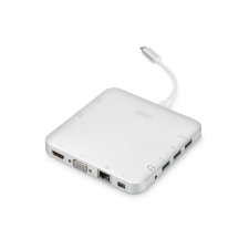 Digitus DA-70863 Univerzális USB-C Dokkoló - Fehér laptop kellék