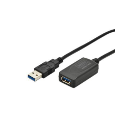 Digitus DA-73104 USB-A 3.0 (apa - anya) aktív hosszabbító kábel 5m - Fekete kábel és adapter
