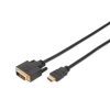 Digitus DB-330300-020-S Adapter Kábel HDMI apa - DVI-D apa 2.0m FULL HD Fekete