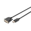 Digitus DisplayPort DVI-D Átalakító Fekete 3m DB-340301-030-S