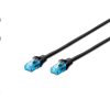 Digitus DK-1512-010/BL UTP patch kábel CAT5e 1m fekete (DK-1512-010/BL)