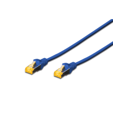 Digitus DK-1644-0025-B-10 S/FTP CAT6 Patch kábel 0.25m Kék 10db kábel és adapter