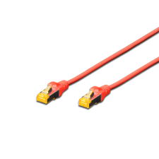 Digitus DK-1644-A-010/R Premium S/FTP CAT6a Patch kábel 1m Piros kábel és adapter