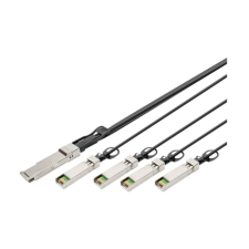 Digitus DN-81321 száloptikás kábel 1 M QSFP+ 4x SFP+ Fekete (DN-81321) kábel és adapter