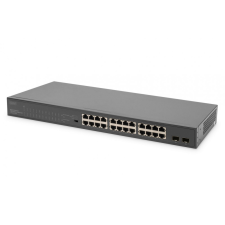 Digitus DN-95348-1 24 Port Gigabit Ethernet PoE Switch Black hub és switch