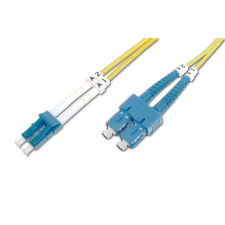 Digitus FO patch cord, duplex, LC to SC kábel és adapter