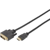 Digitus HDMI / DVI Csatlakozókábel [1x HDMI dugó - 1x DVI dugó, 18+1 pólusú] 2.00 m Fekete (DB-330300-020-S)