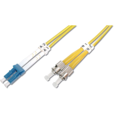 Digitus LWL Singlemode Patchkabel, LC / ST 1m gelb (DK-2931-01) kábel és adapter