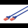 Digitus Patchkabel RJ45 U/UTP Cat6  0.50m blau Hebelschutz Polybeutel (DK-1612-005/B)