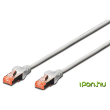 Digitus Premium CAT 6 SSTP patch kábel, hossza: 15m, szürke kábel és adapter
