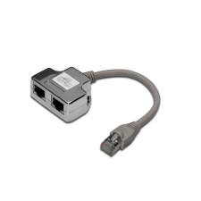 Digitus RJ45/2 x RJ45, 0,19 m hálózati elosztó Silver kábel és adapter
