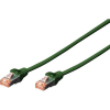 Digitus RJ45 Hálózat Csatlakozókábel CAT 6 S/FTP 5.00 m Zöld Halogénmentes, sodort érpár, Védővel, Lángálló Digitus (DK-1644-050/G)