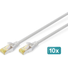 Digitus S/FTP CAT6a Patch kábel 2m - Szürke (10db) kábel és adapter
