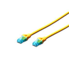 Digitus U/UTP CAT5e Patch kábel 1m Sárga kábel és adapter