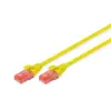 Digitus U/UTP CAT6 Patch kábel 10m Sárga