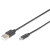 Digitus USB 2.0 Anschlusskabel, A - mikro B St/St, 1.0m, sw (DB-300127-010-S)