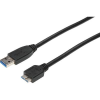 Digitus USB kábel A/mikro B, 0,25 m, fekete AK-11233 (AK-11234)
