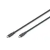 Digitus USB Silicone connection USB-C - USB-C cable 1m Black AK-300350-010-S