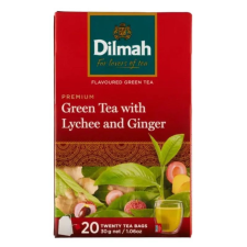 Dilmah zöld tea licsi gyömbér 20db tea