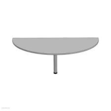 Dimex Tárgyalóív asztalokhoz F-152, 1/2 kör, 160 x 80 cm, csőlábbal íróasztal