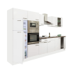Dinewell Yorki 330 konyhablokk fehér korpusz,selyemfényű fehér fronttal