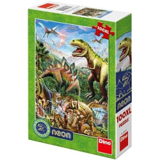 Dino A dinoszauruszok világa - neon puzzle, kirakós