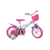 Dino Barbie rózsaszín-fehér kerékpár 12-es méretben